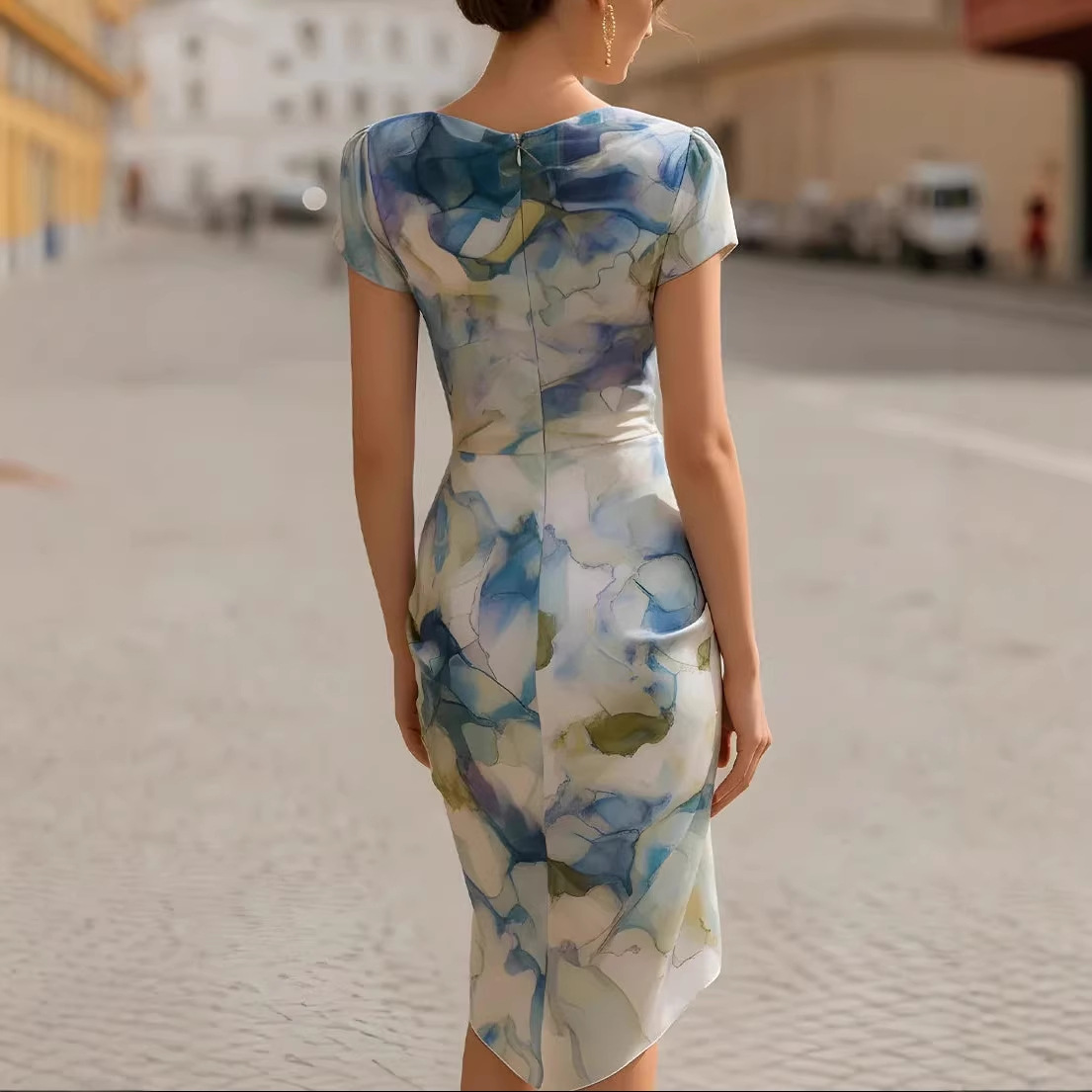 Free delivery of high-quality 2026 new summer women's clothing hot selling sexy mesh bottom short sleeved dress