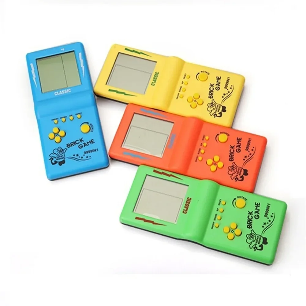 4 Colors Classic Elderly Childhood Gift Mini Portable Game Console BRICK GAME Handheld Players Nostalgic Educational Toys Pocket