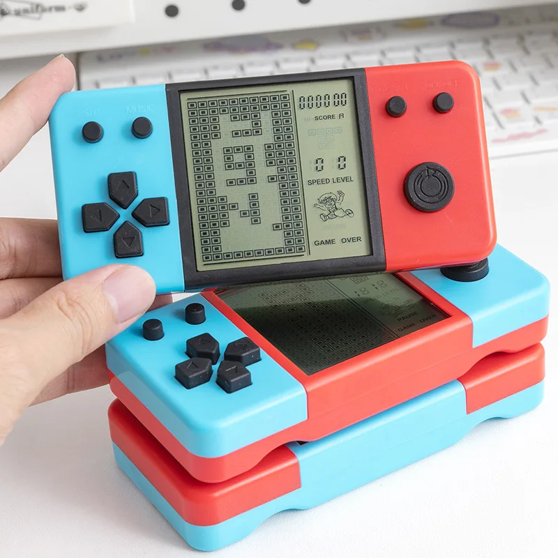 Pocket Tetris Handheld Game Console Retro Electronic Game Player Portable Stress Relief Toy