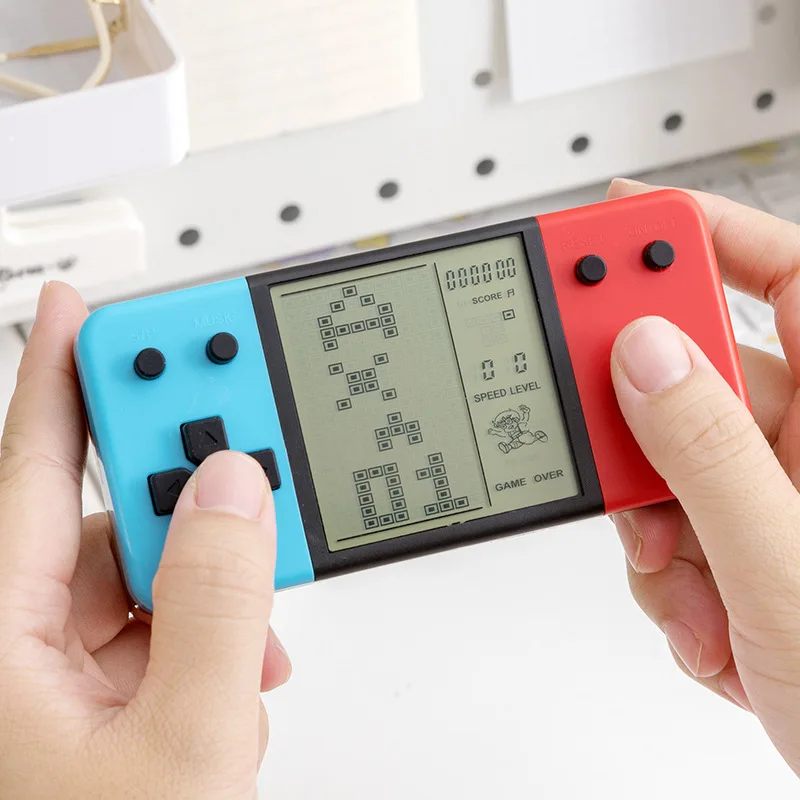 Pocket Tetris Handheld Game Console Retro Electronic Game Player Portable Stress Relief Toy