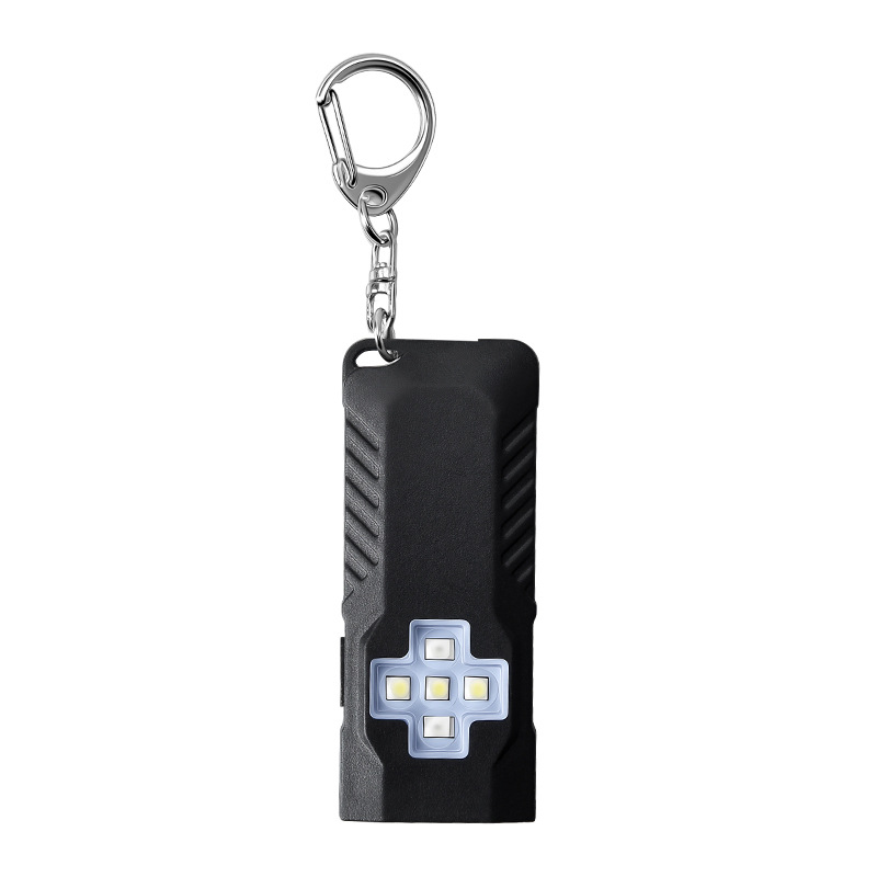 Powerful Mini LED Keychain Flashlight Magnetic Rechargeable Pocket Lights Ultra-Thin Type-C Clip Outdoor Camping Car Emergency