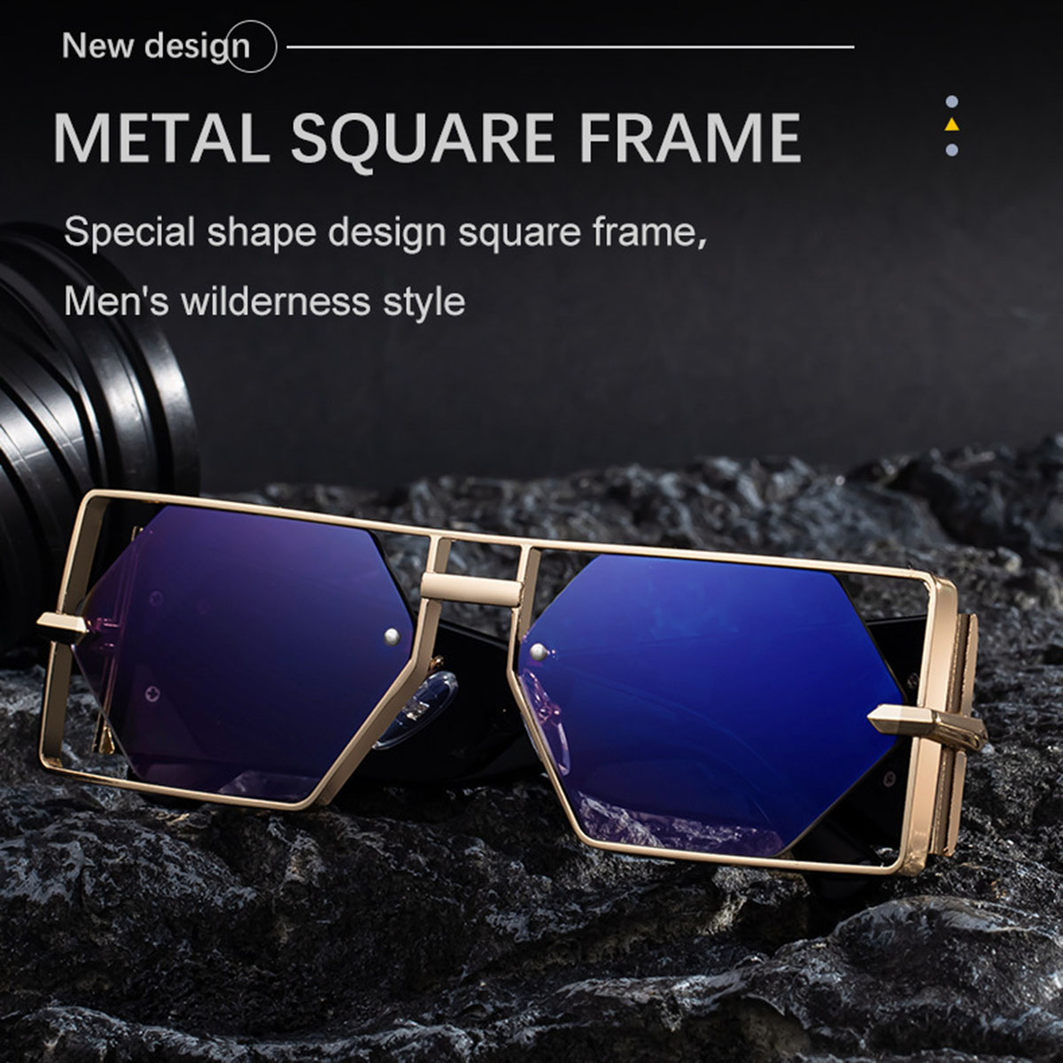 New Personalized Hollow Sunglasses Hip Hop Fashion Sunglasses , Men's and Women's Glasses