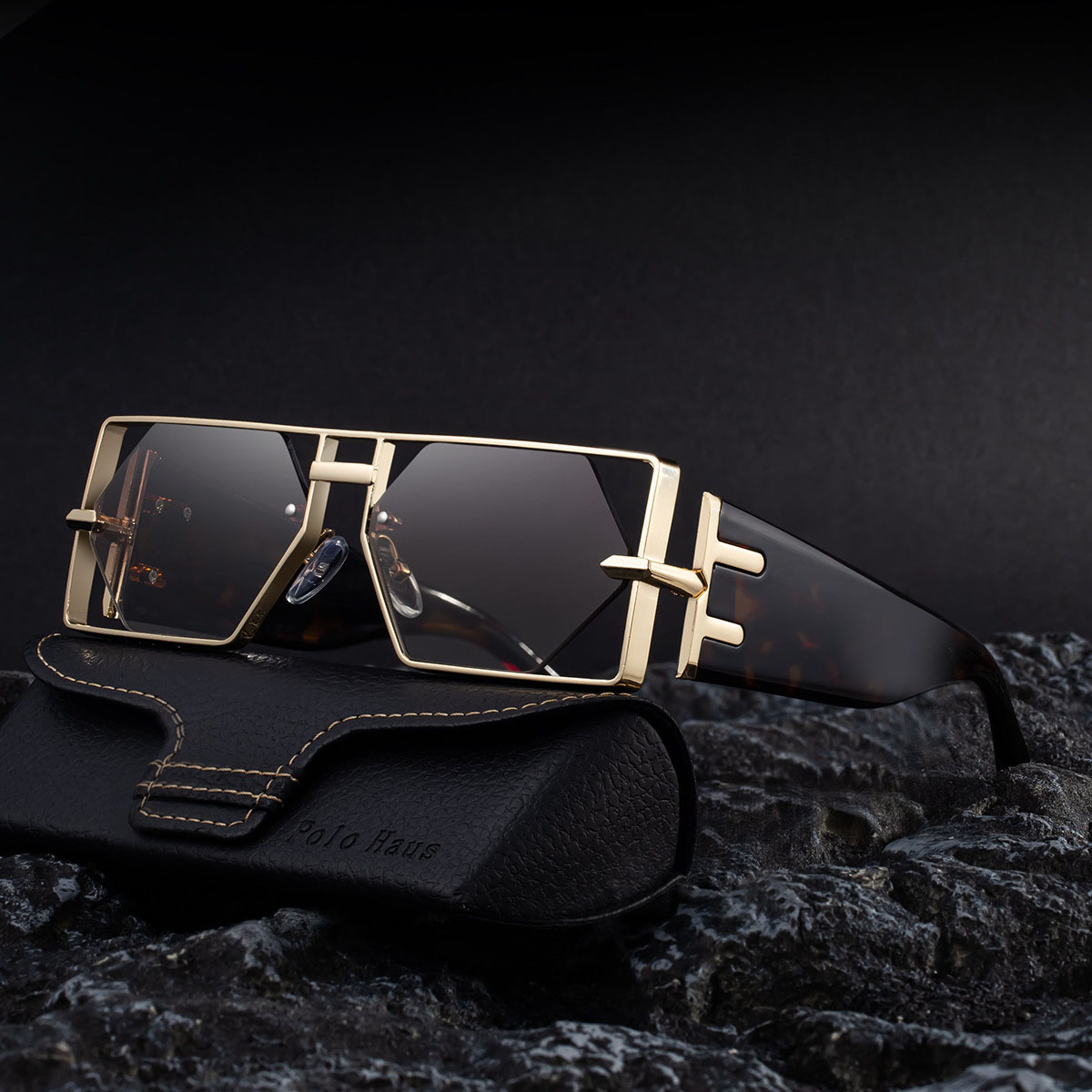 New Personalized Hollow Sunglasses Hip Hop Fashion Sunglasses , Men's and Women's Glasses