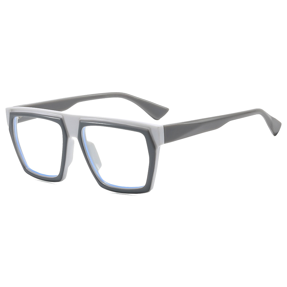 Trendy Flat Top Anti Blue Light Glasses Frame For Women Large Square Frame Lightweight Fashion Travel Daily Outdoor Eyeglasses