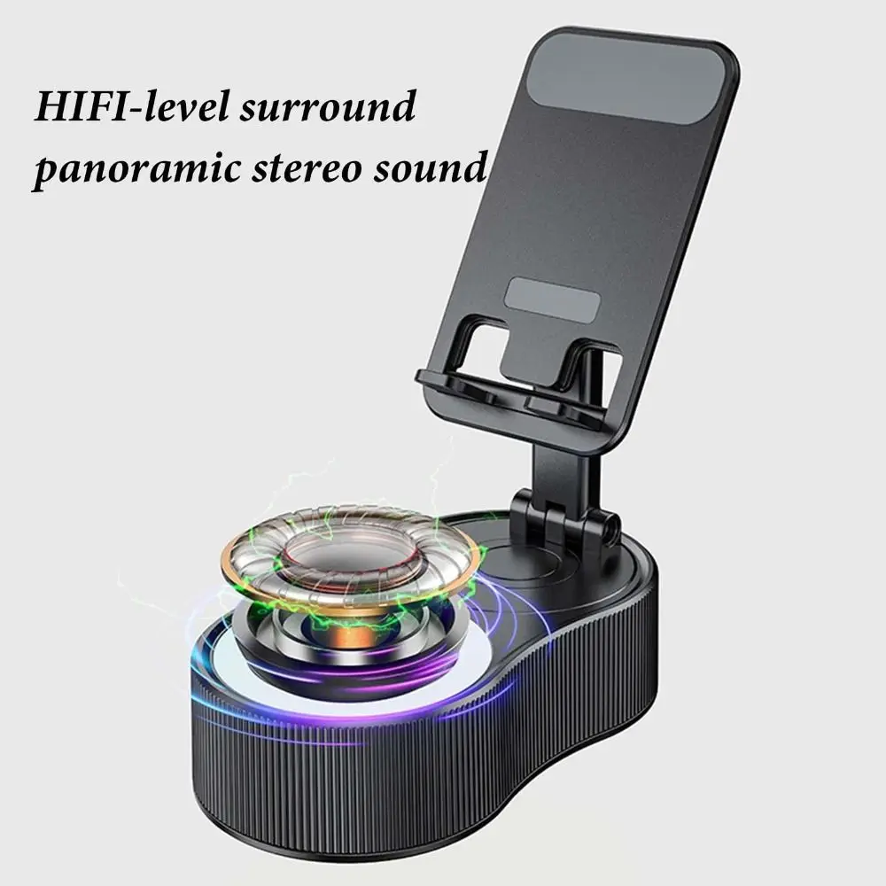 4 in 1 Phone Charging Stand with Speaker HD Sound Non-Slip Power Banks Bracket Portable Foldable Bluetooth Audio Phone Holder