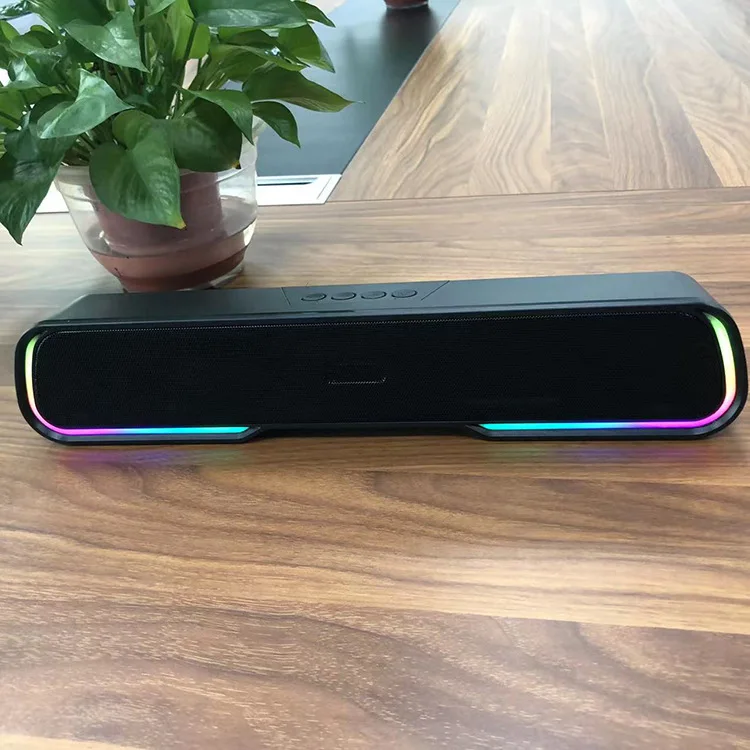 RGB lights Wireless Bluetooth Speaker Bluetooth 5.3 Speaker For TV Pc Laptop Gaming Home Theater Surround Audio System