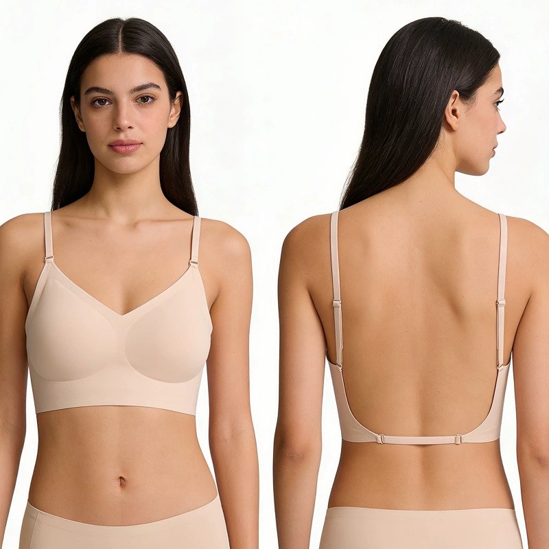 Hot summer big U backless multiple wearing methods gathering bra