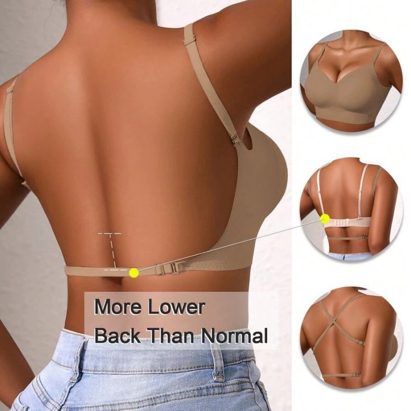 Hot summer big U backless multiple wearing methods gathering bra