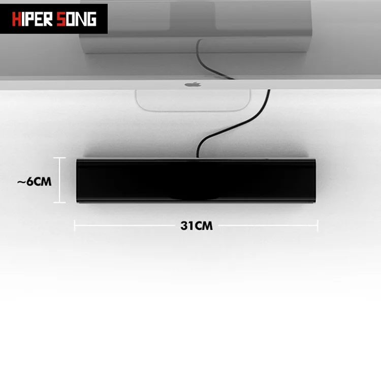 Compact Bluetooth Soundbar Mini Desktop Speaker USB Powered