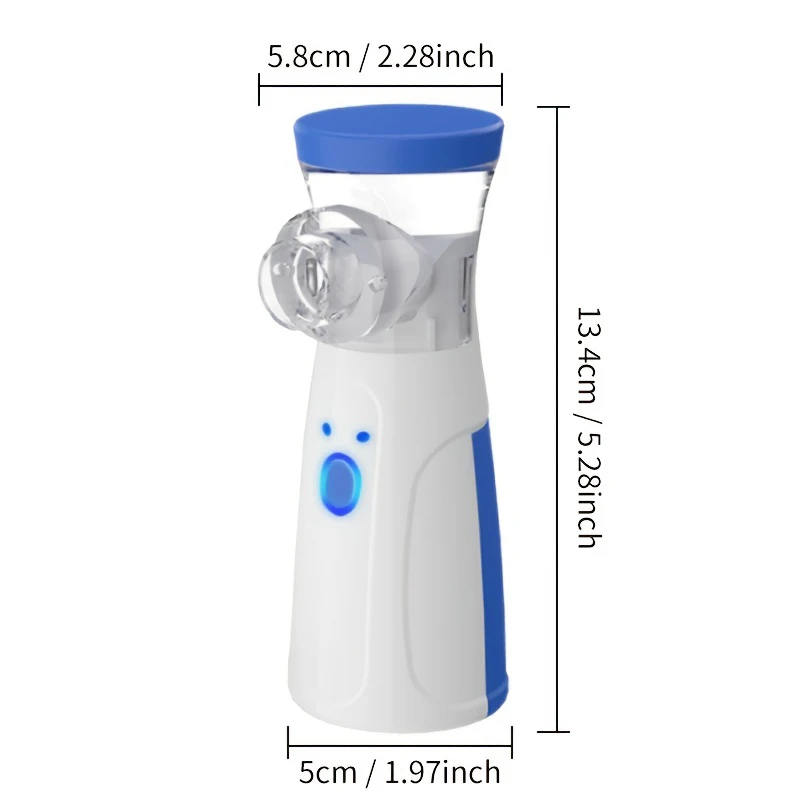 New Portable Blue Mini Handheld Nebulizer Inhaler Nebulizer Kids Adult Mesh Atomizer Nebulizador Medical Equipment Asthma
