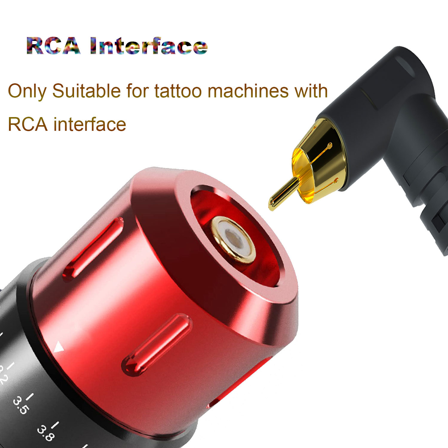 1.8M RCA Tattoo Machine Clip Cord Pure Copper Silicone Tattoo Hook Line Tattoo Machine Accessories