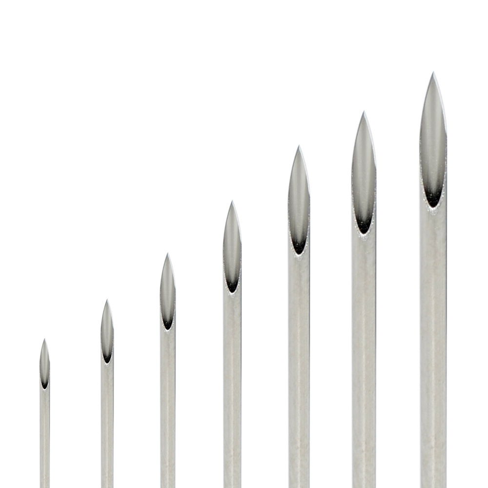 80pcs Mixed Disposable Body Piercing Needles Tattoo Piercing Tool Stainless Steel Punch Needle Beauty Body Tattoo Accessory