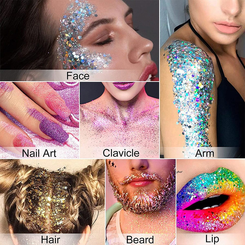 Popular pearl gel sequins glitter eye shadow face stage bright makeup