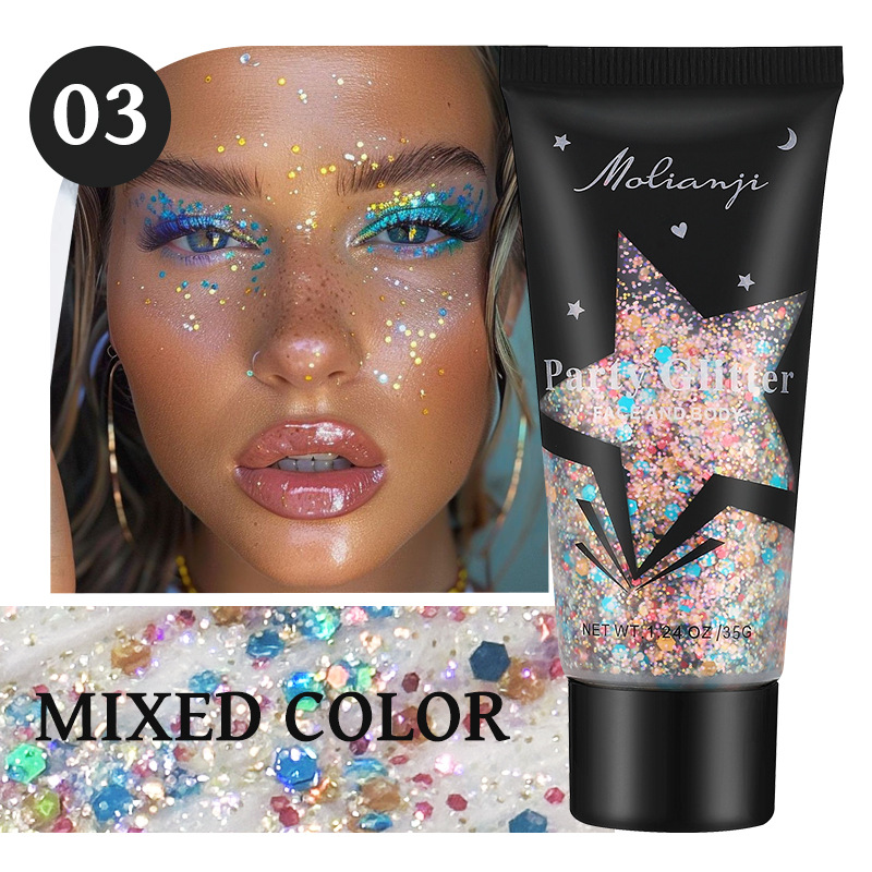 Popular pearl gel sequins glitter eye shadow face stage bright makeup