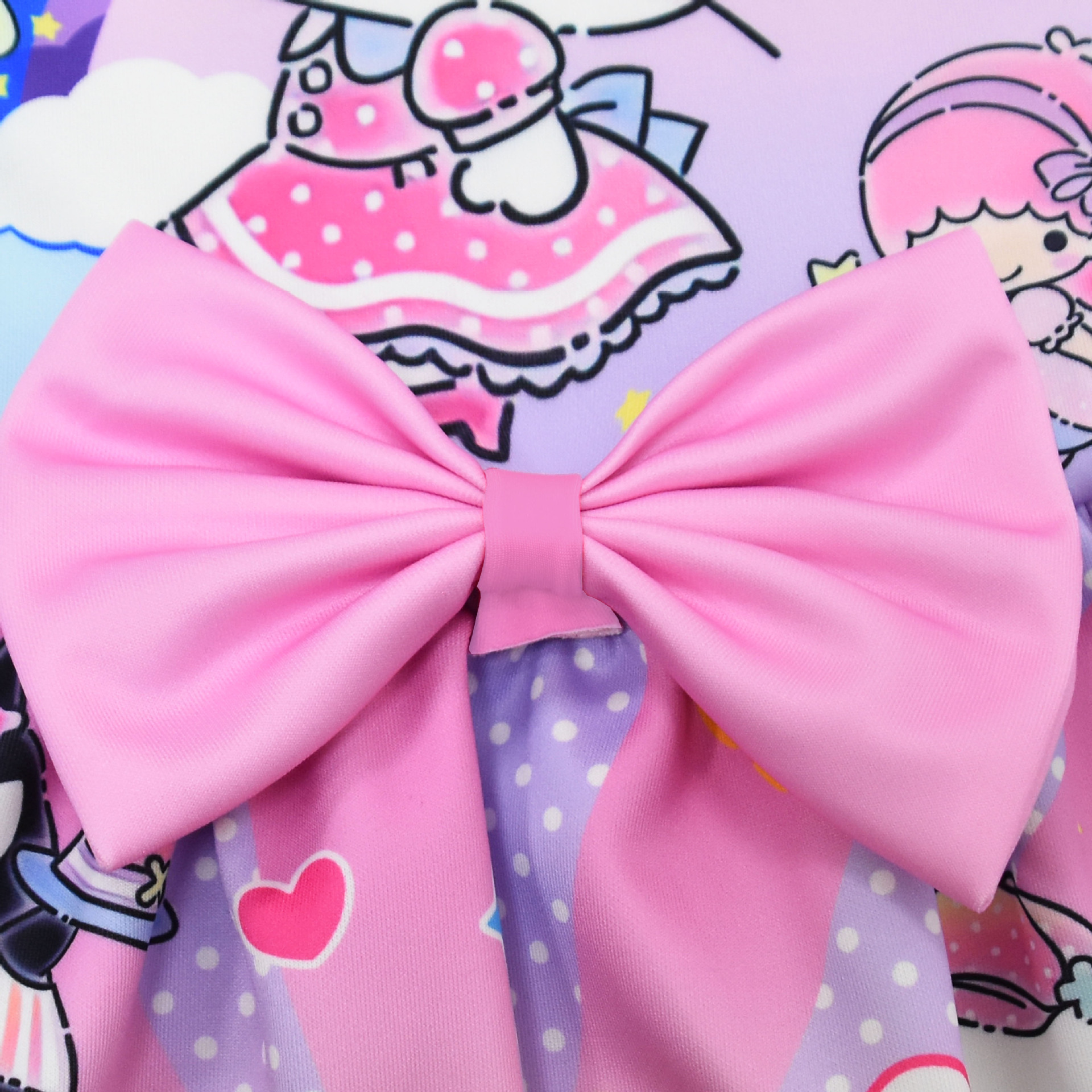Cute Cartoon Cotton Summer Girls Dress Children Dresses Princess Baby Hello Kitty Dress Kids Sleeveless bow