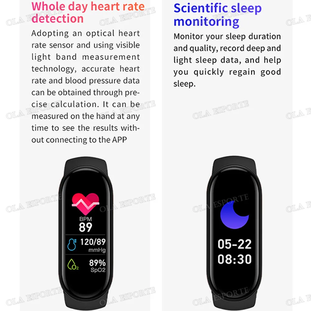 M9 Smart Watch Men Women Fitness Smart Bracelet Sports Band Heart Rate Blood Pressure Monitor Waterproof Multi-function Watches