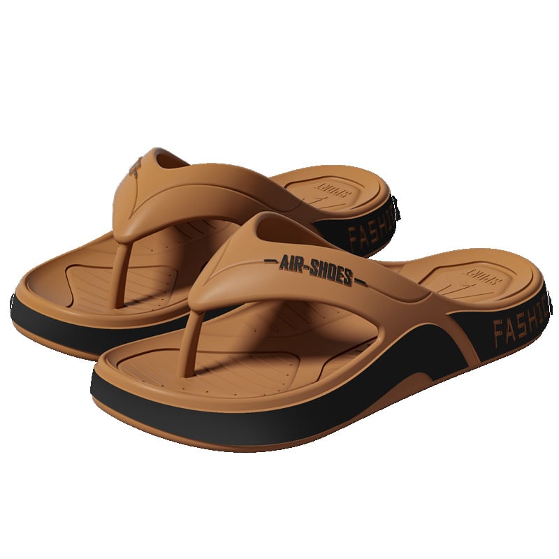 Summer men's flip flops for outerwear  sporty  non slip  casual  soft bottom  trendy  clip on  versatile  and cool slippers