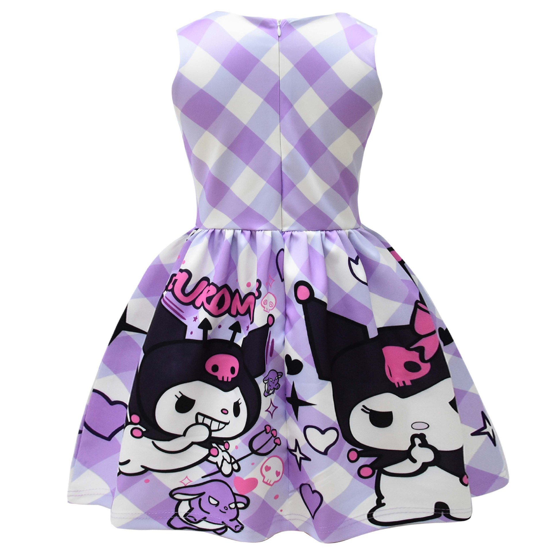 Cute Cartoon Cotton Summer Girls Dress Children Dresses Princess Baby Kuromi Dress Kids Sleeveless bow