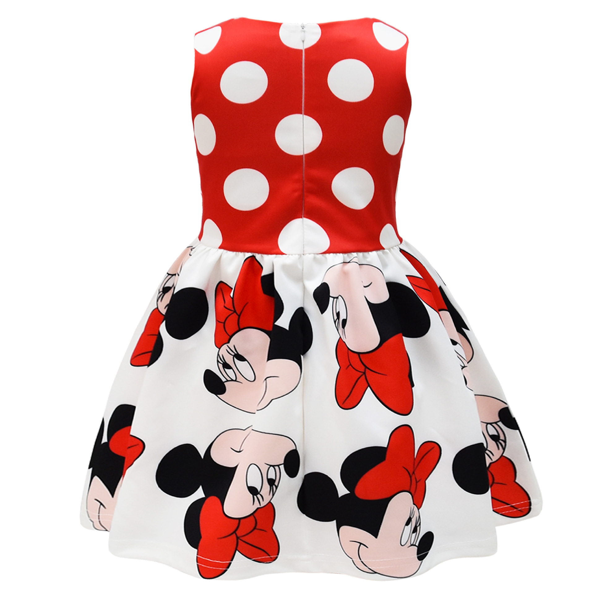 Cute Cartoon Cotton Summer Girls Dress Children Dresses Princess Baby Mickey Minnie Mouse Dress Kids Sleeveless