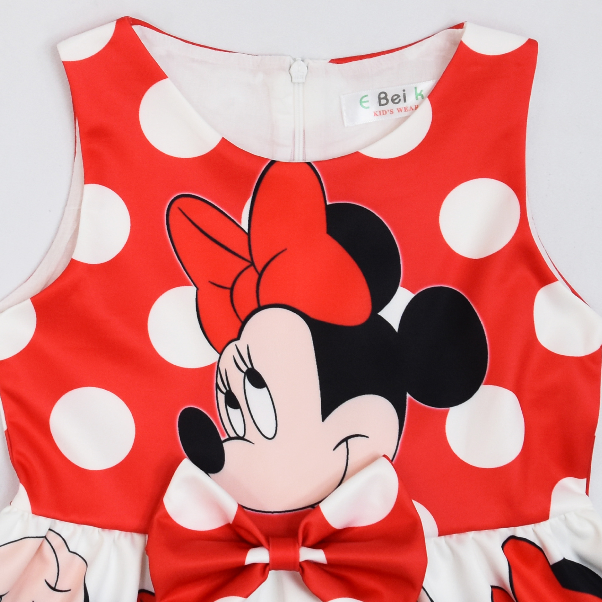 Cute Cartoon Cotton Summer Girls Dress Children Dresses Princess Baby Mickey Minnie Mouse Dress Kids Sleeveless