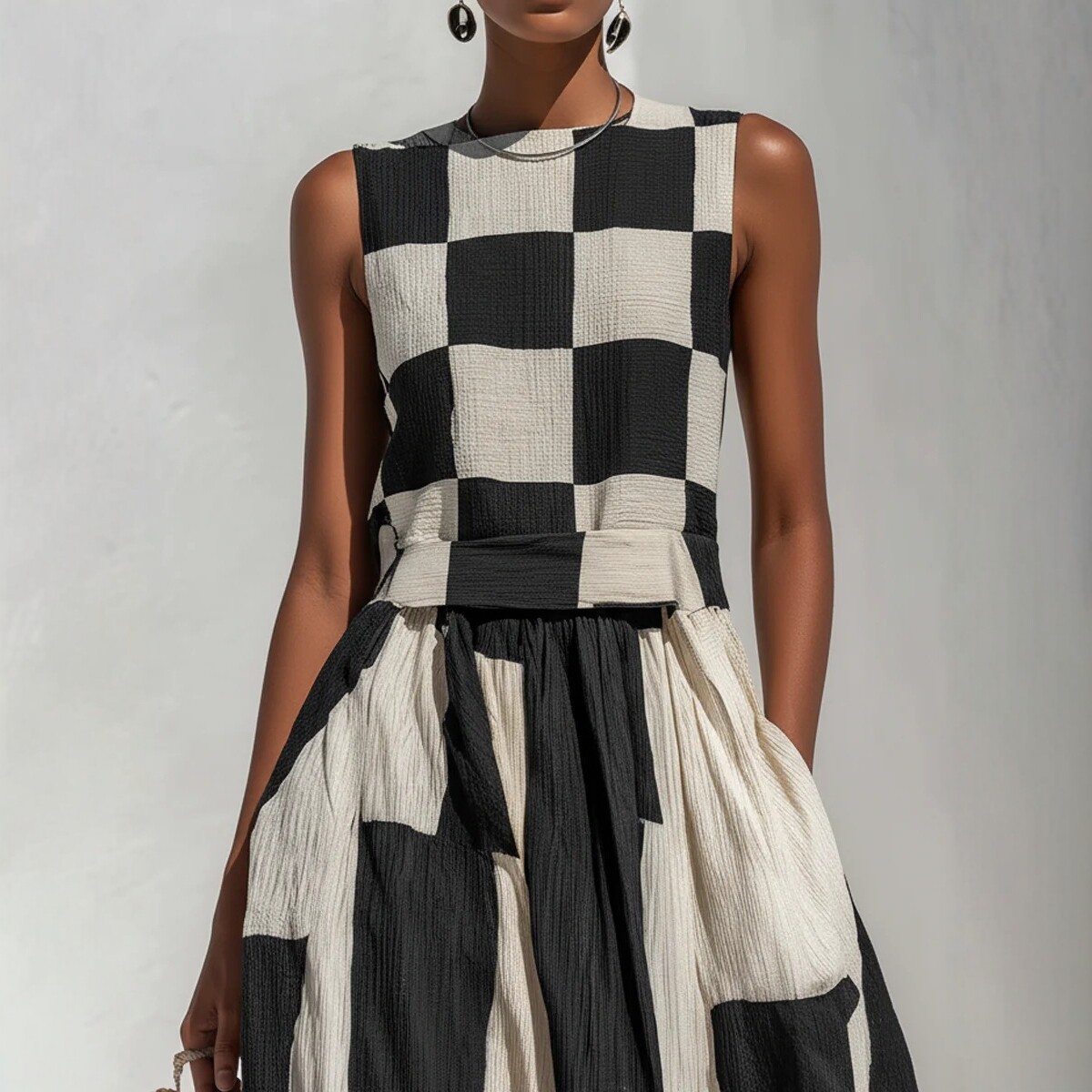 Free delivery of high-quality 2026 new summer women's clothing hot selling plaid sleeveless dress