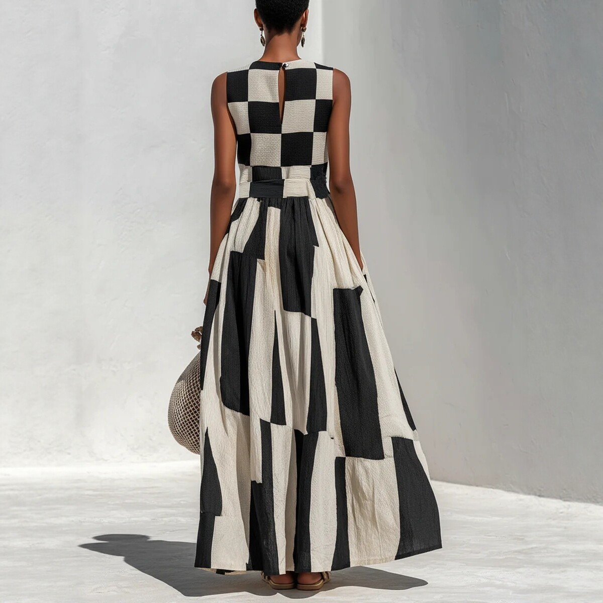 Free delivery of high-quality 2026 new summer women's clothing hot selling plaid sleeveless dress