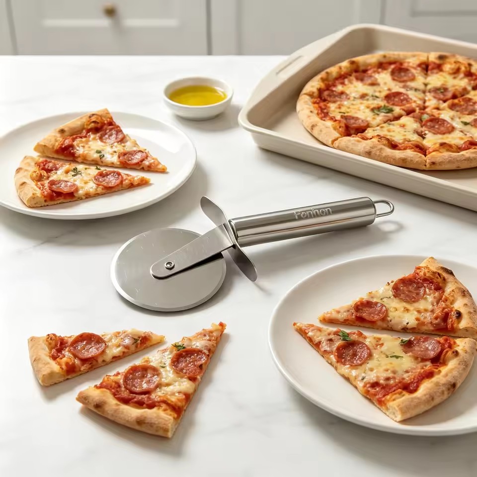 Pizza Cutter Stainless Steel Pizza Knife Cake Bread Pies Round Knife Pastry Pasta Dough kitchen Baking Tools