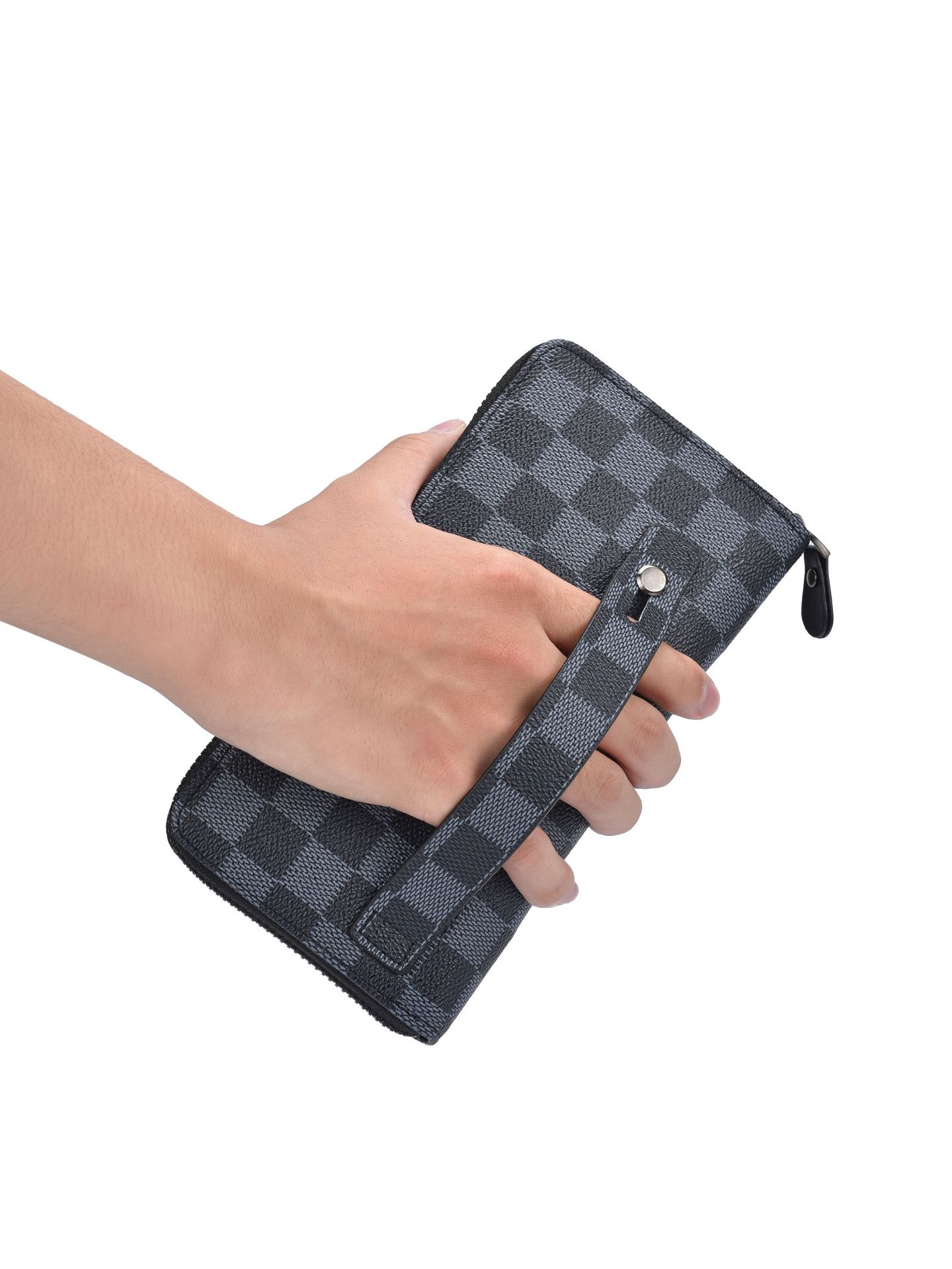 Men's Fashion New Business Wallet Men's Wallet Long  Large Capacity  Multi Card Zipper Bag  Document Multifunctional Bag