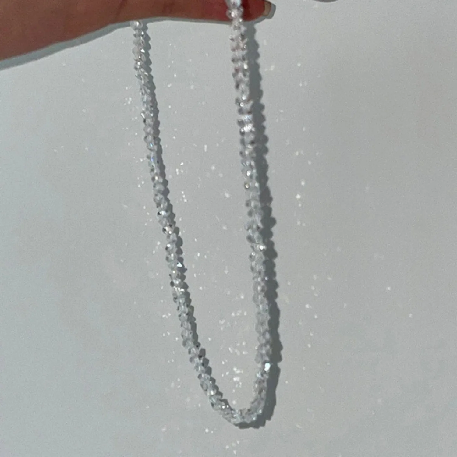 wholesale Transparent Crystal Irregular Beaded Choker Necklace
