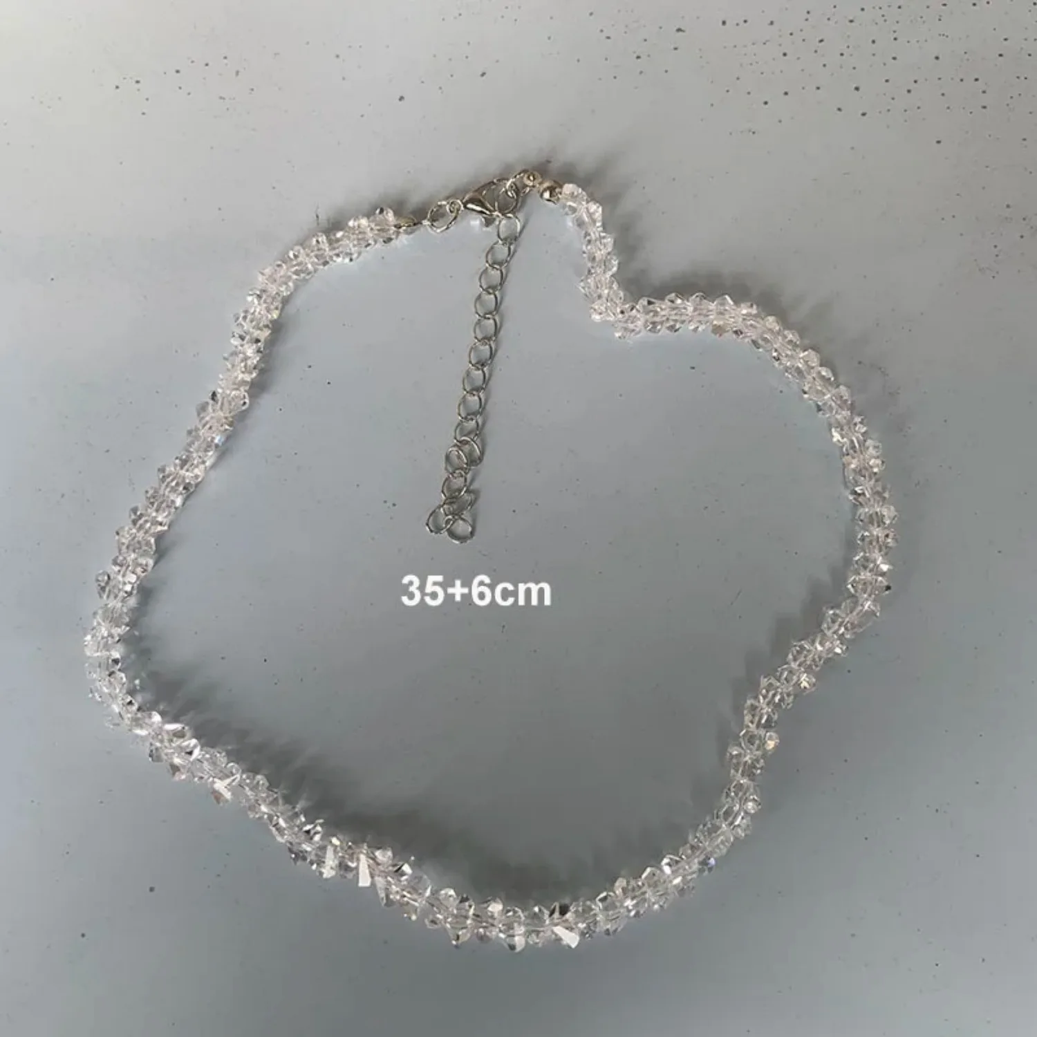 wholesale Transparent Crystal Irregular Beaded Choker Necklace