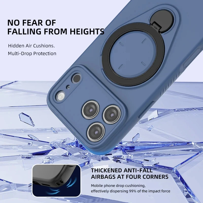 Luxury Magnet 360 Rotating Stand Armor Magnetic Phone Case for IPhone 13 14 15 Pro Max 15Pro 14Pro 13 Promax Protection Cover