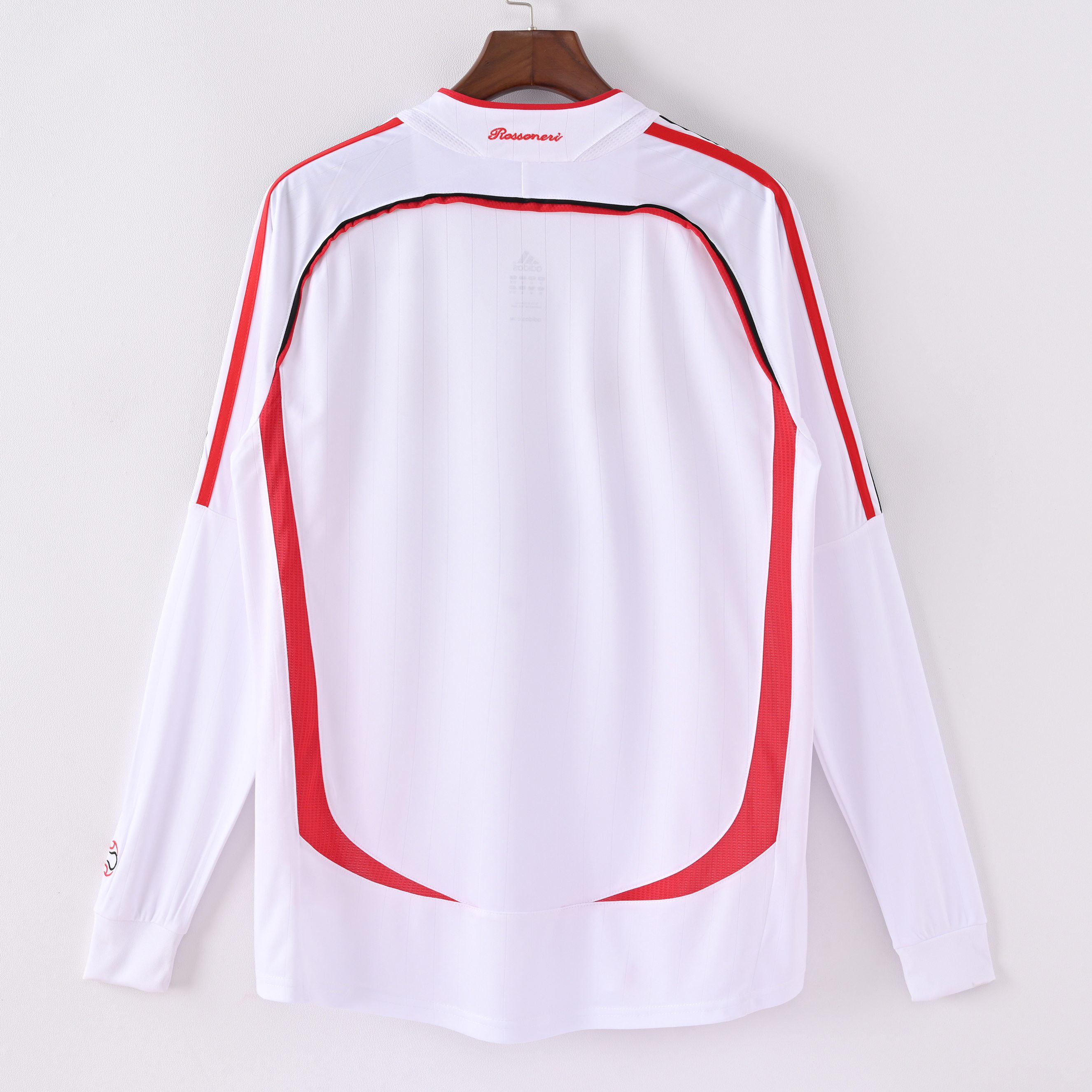 2006 2007 AC Milan Long sleeve Classic Away Soccer Jerseys 07 08 AC Milan Retro Football Shirt S-XXL