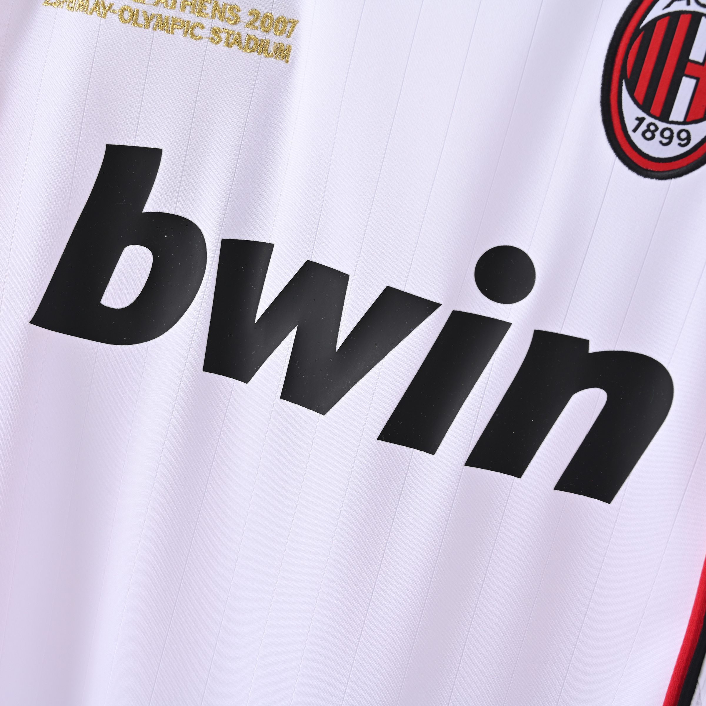 2006 2007 AC Milan Long sleeve Classic Away Soccer Jerseys 07 08 AC Milan Retro Football Shirt S-XXL