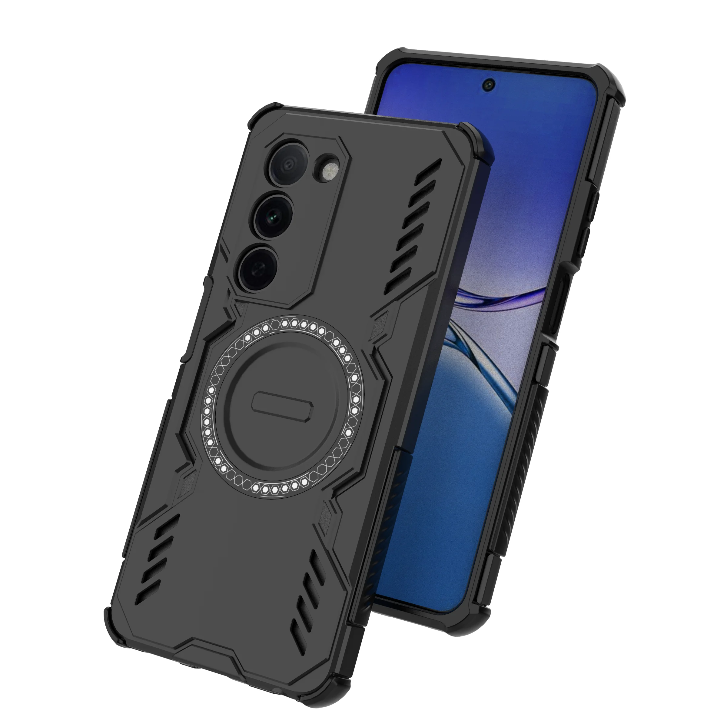 Breathable Phone Case For OPPO Reno 16 16F Pro A6C 5G Realme 16T P4R Cover Hollow out Simple Magnetic Funda Cover