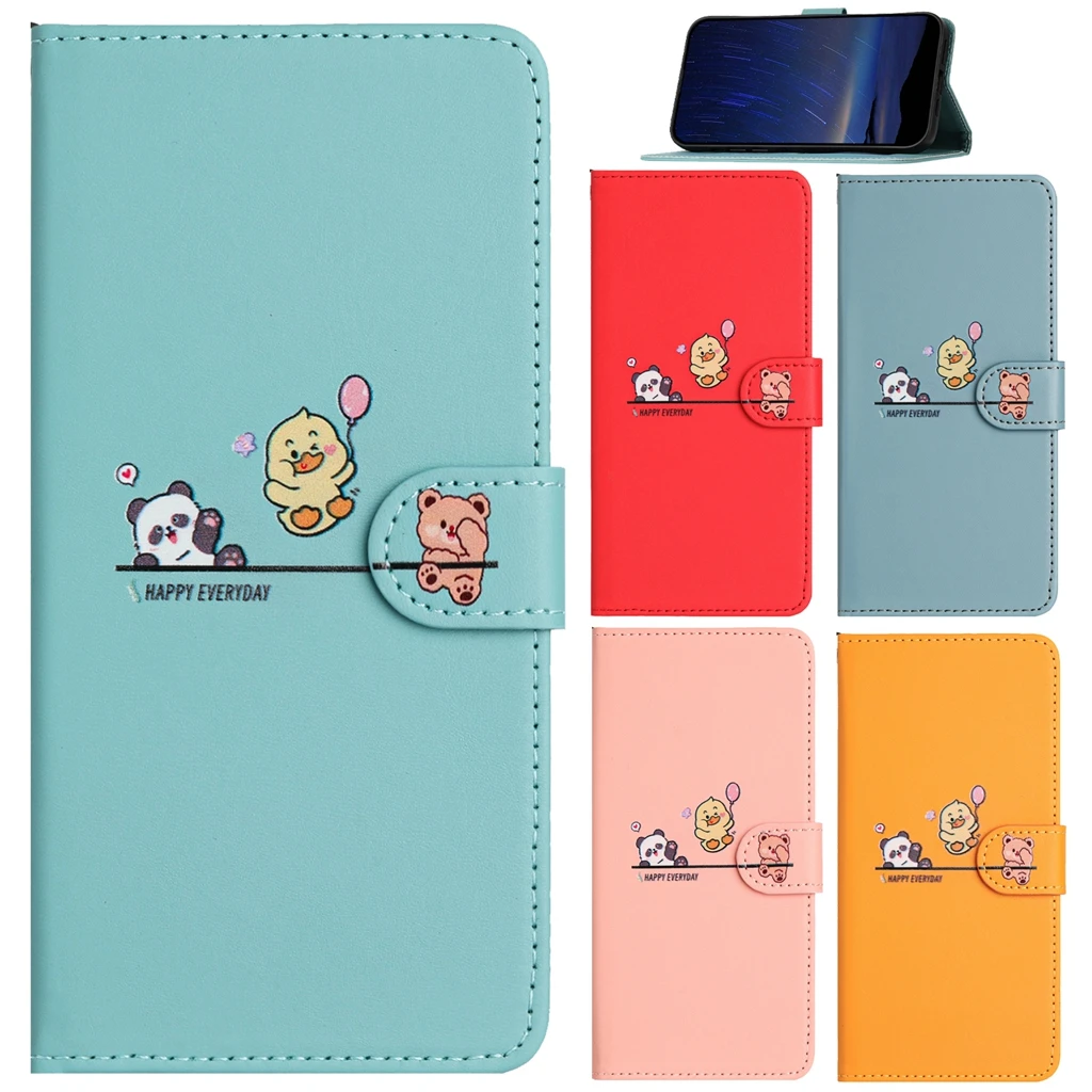Funda 3D Animal Phone Case for Xiaomi Redmi K70E Note 14 Pro Plus 4G 5G Cases Leather Wallet Flip Cover