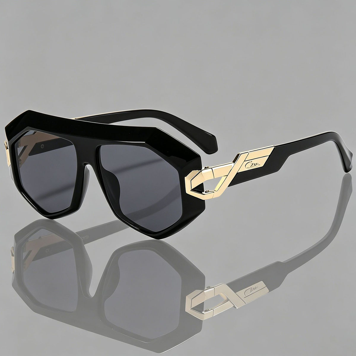 New Large Frame Snake Print Sunglasses for Women with Leopard Print, Fashionable and Stylish Streetwear Men's Shades