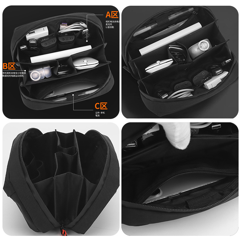 WEPOWER New Digital Data Cable Storage Bag Card bag Multi layer storage bag travel Portable Handbag