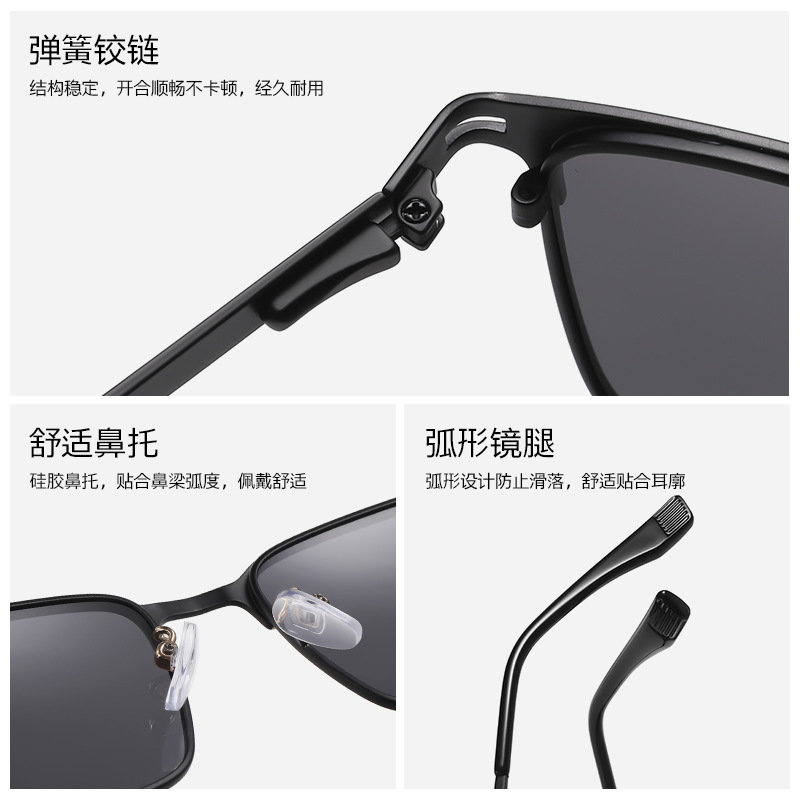 Lightweight Square Metal UV400 Polarized Sun Glasses TAC Lens Unisex Fashion Eyewear Fit Cycling Daily Party Casual Outdoor Wear