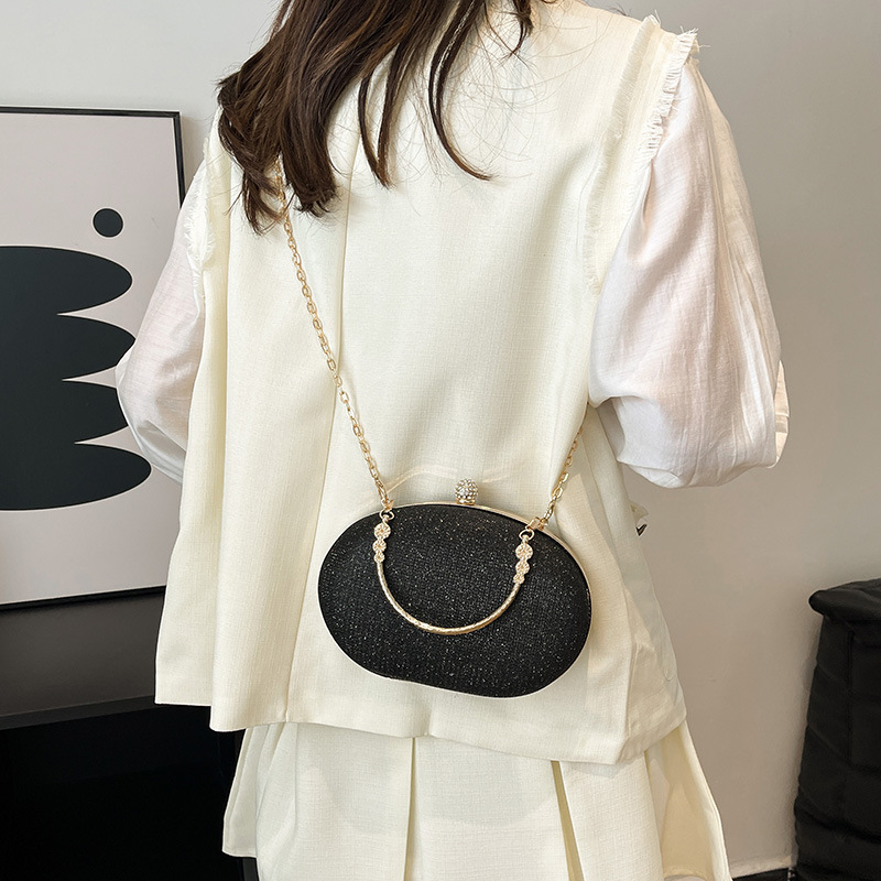 Ladies' trendy bag  new fashionable bright star shoulder bag  ladies' versatile casual light luxury chain crossbody box bag