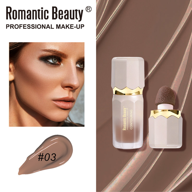Liquid Contour Matte Face Makeup, Brightening Highlighter & Blush, Natural Nose Shadow Shading Liquid Contour Stick Cosmetics
