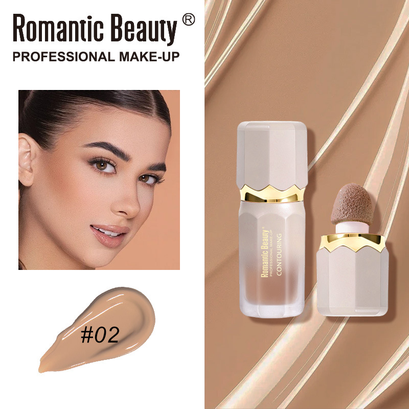 Liquid Contour Matte Face Makeup, Brightening Highlighter & Blush, Natural Nose Shadow Shading Liquid Contour Stick Cosmetics