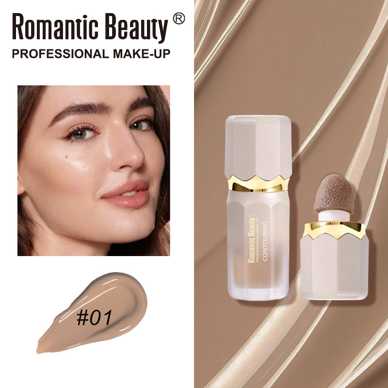 Liquid Contour Matte Face Makeup, Brightening Highlighter & Blush, Natural Nose Shadow Shading Liquid Contour Stick Cosmetics