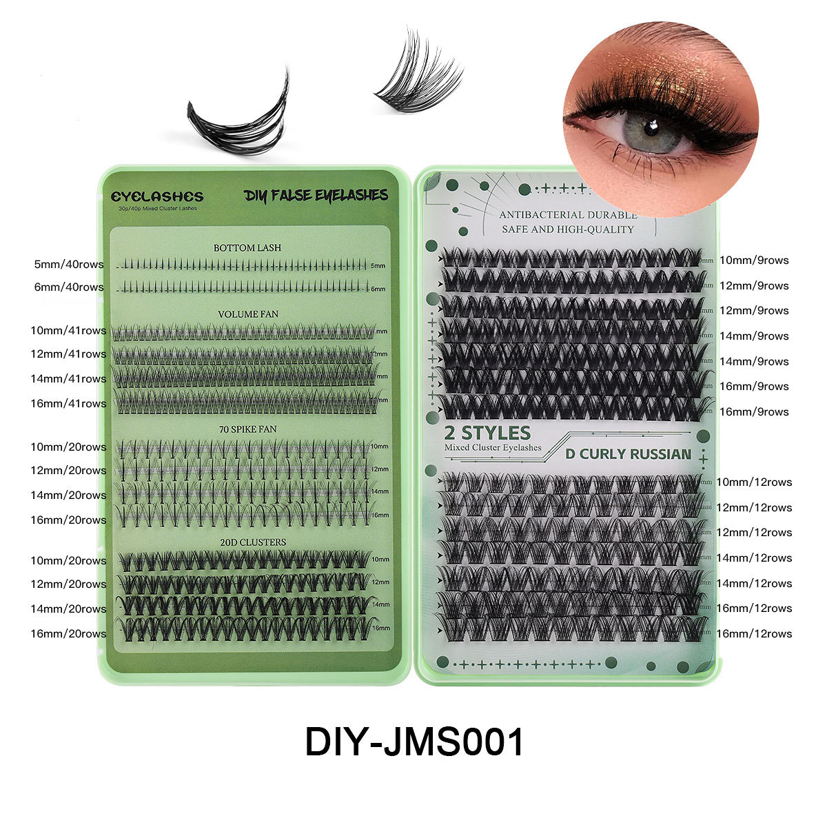 530 Fans Mix Length Eyeslash Extension Personal Eye Lash Professional Makeup Individual Cluster Grafting Wholesal False Eyelash