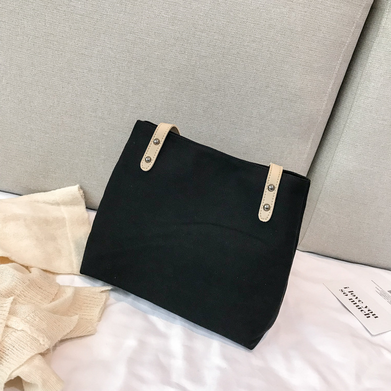 Ladies' trendy new large capacity tote bag Korean version student class shoulder bag versatile hand-held canvas bag