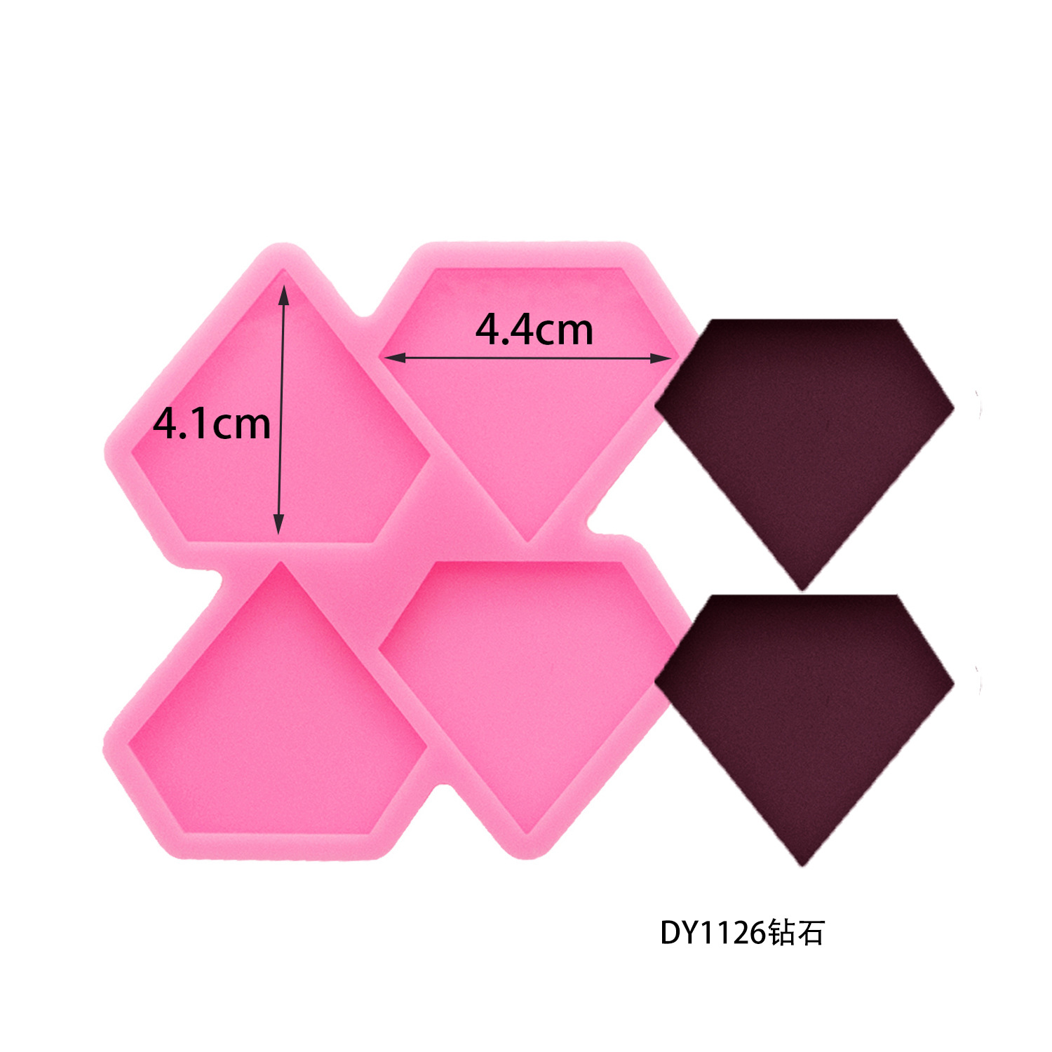 1.7inch Irregular Circle Silicone Resin Mold Epoxy Casting Molds For DIY Phone Grip or Badge Buddy