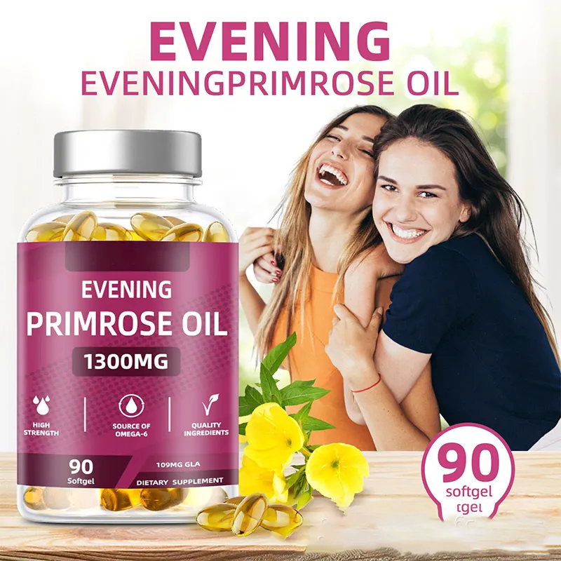 Evening Primrose Oil Supplement Capsules 90 Capsules - Supports Hormonal Balance Omega supplements