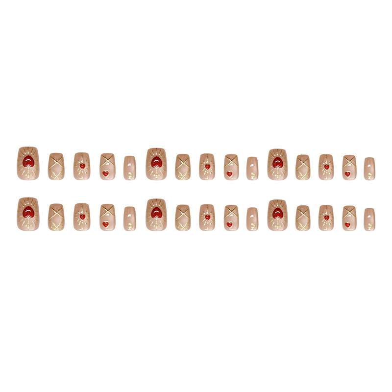 24pcs Pink Flower Almond Press on Nails Kawaii False Nails Wearable Stick-on Nails Fake Nail  Tips Short Round Press on Nails