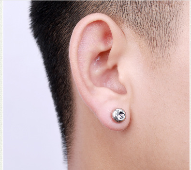 Color Diamond Earrings Men And Women Without Pierced Ears Stainless Steel Earrings Magnet Earrings