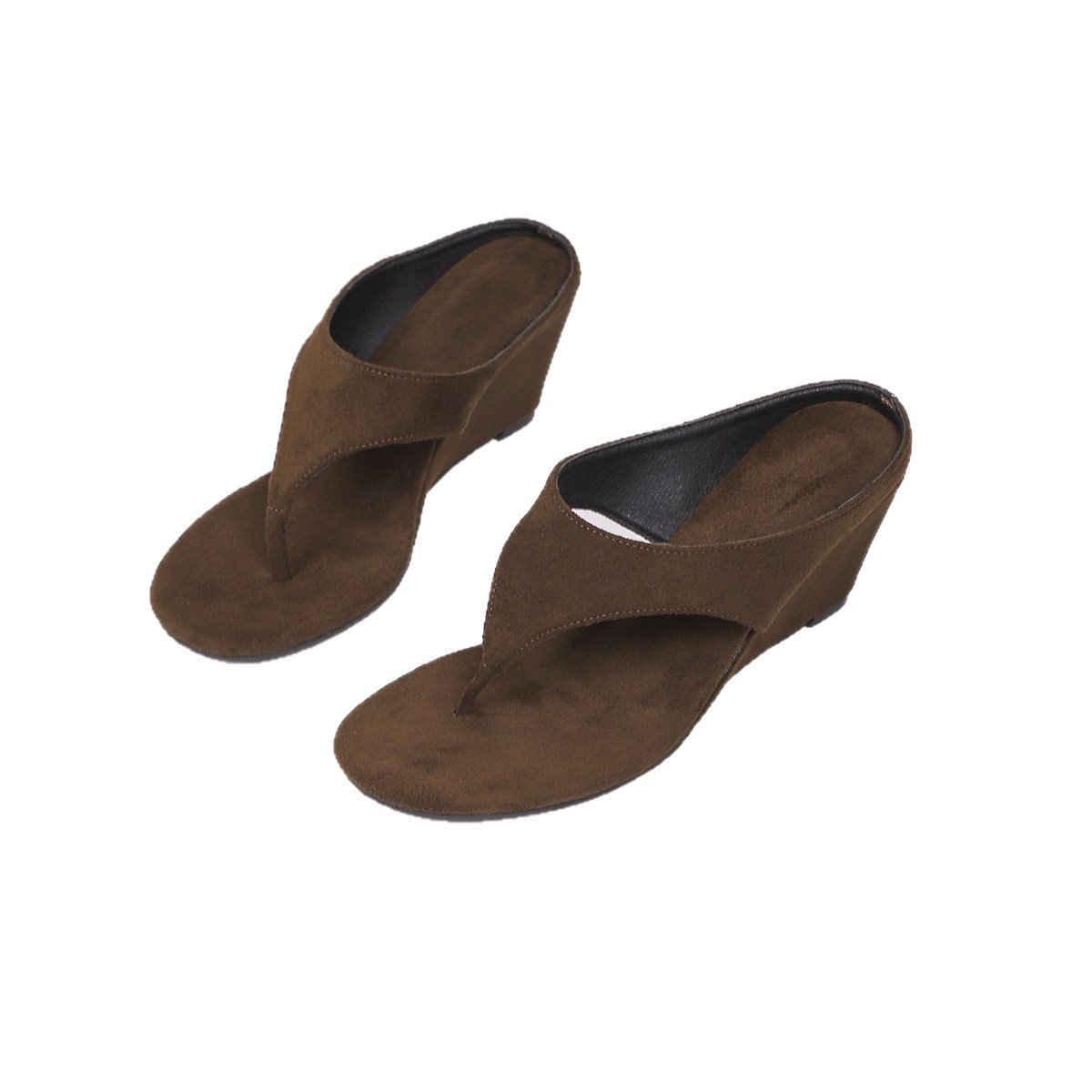 Free delivery of high-quality 2026 new summer women's clothing hot selling wedge heel thick sole flip flops