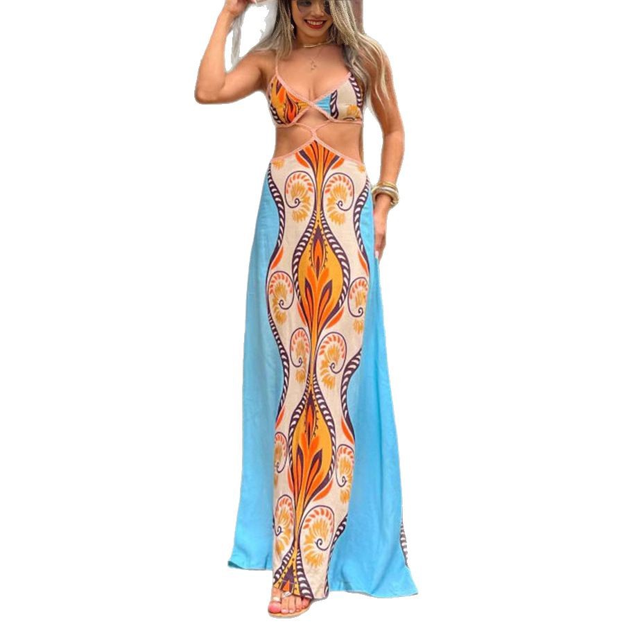 Free delivery of high-quality 2026 new summer women's clothing hot selling sexy chest hugging backless sleeveless long skirt